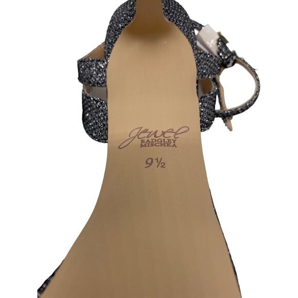 Jewel Badgley Mischka Women's Arianna Platform Stiletto Sandals - Gray - 9.5M - Picture 8 of 8